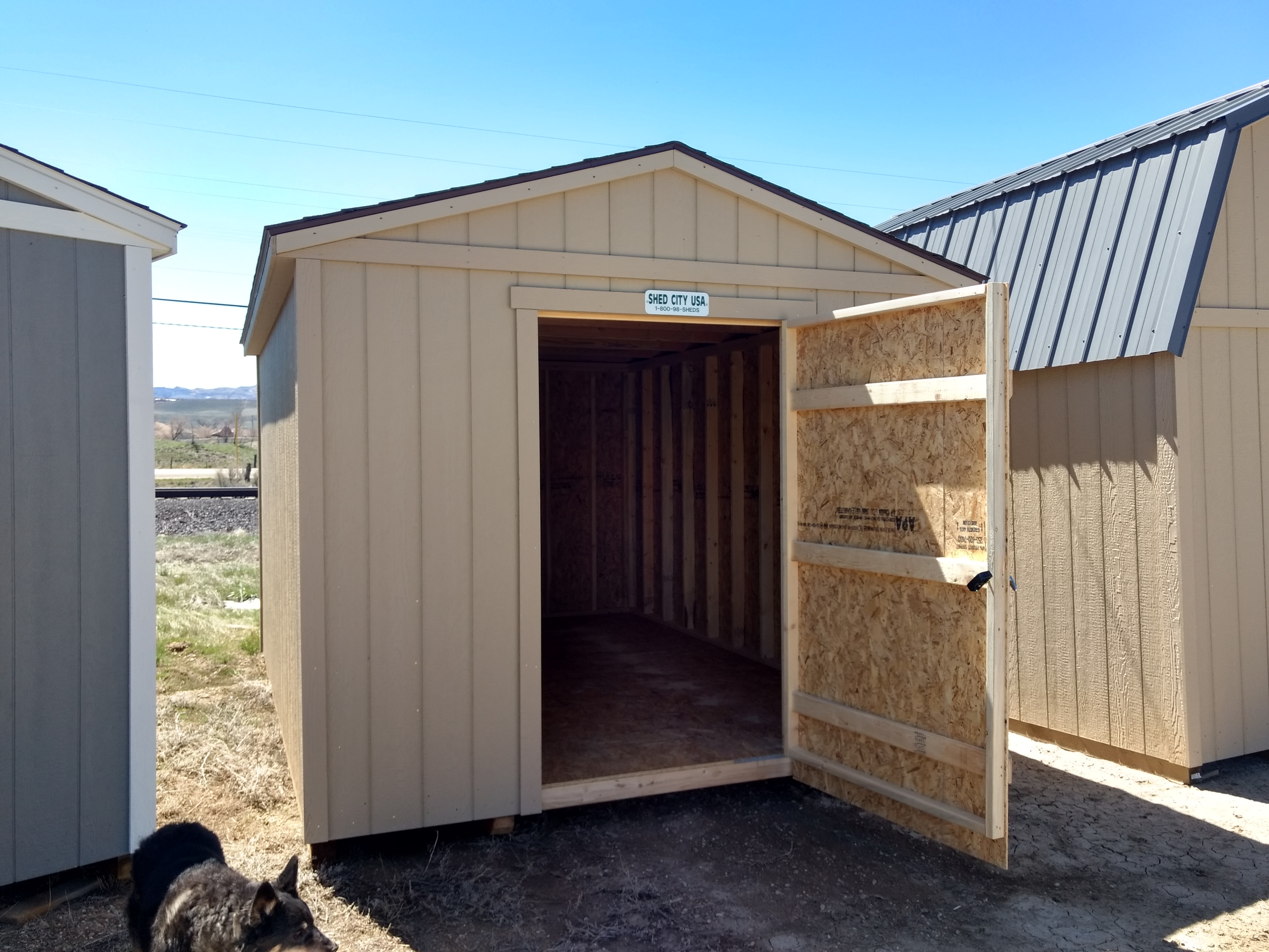 8' x 10' Ranch Style wood shed.  In Glenwood Springs. On Sale.