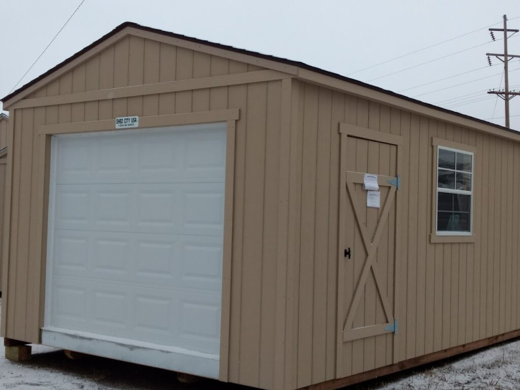 Portable Garage with a shed door and window