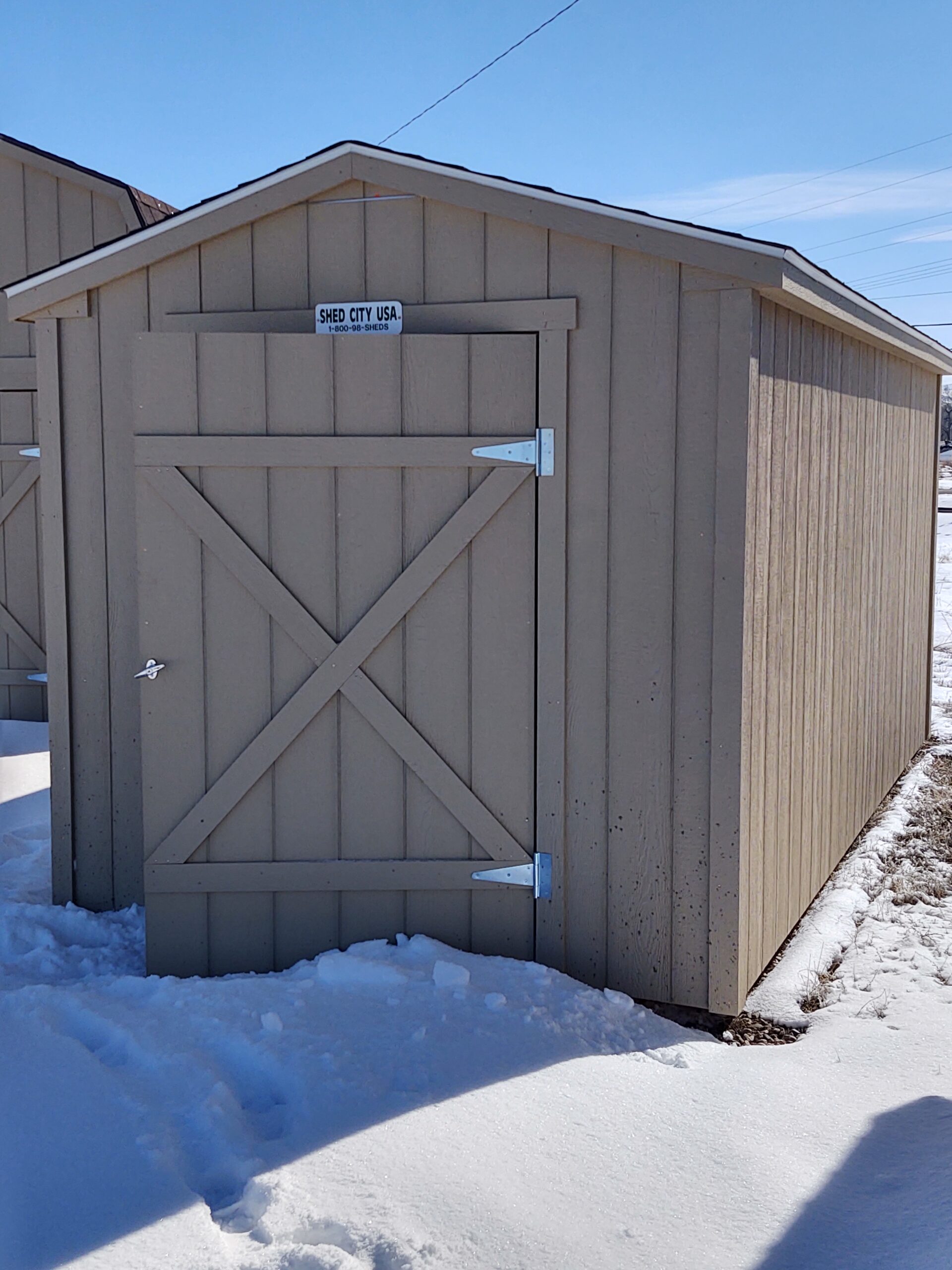 10' x 12' Ranch Style wood shed.