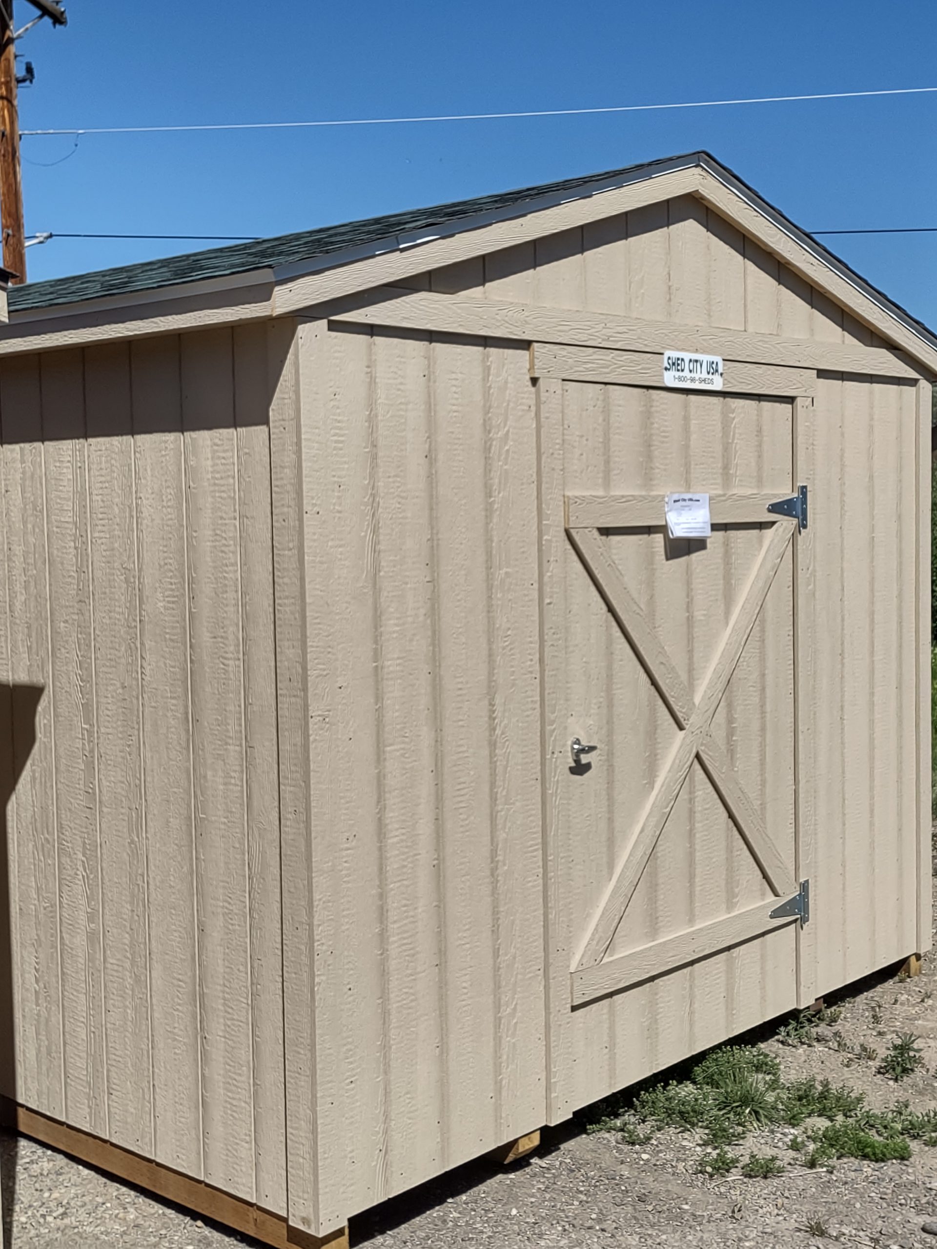 10 x 12 Ranch Style with Green Shingles
